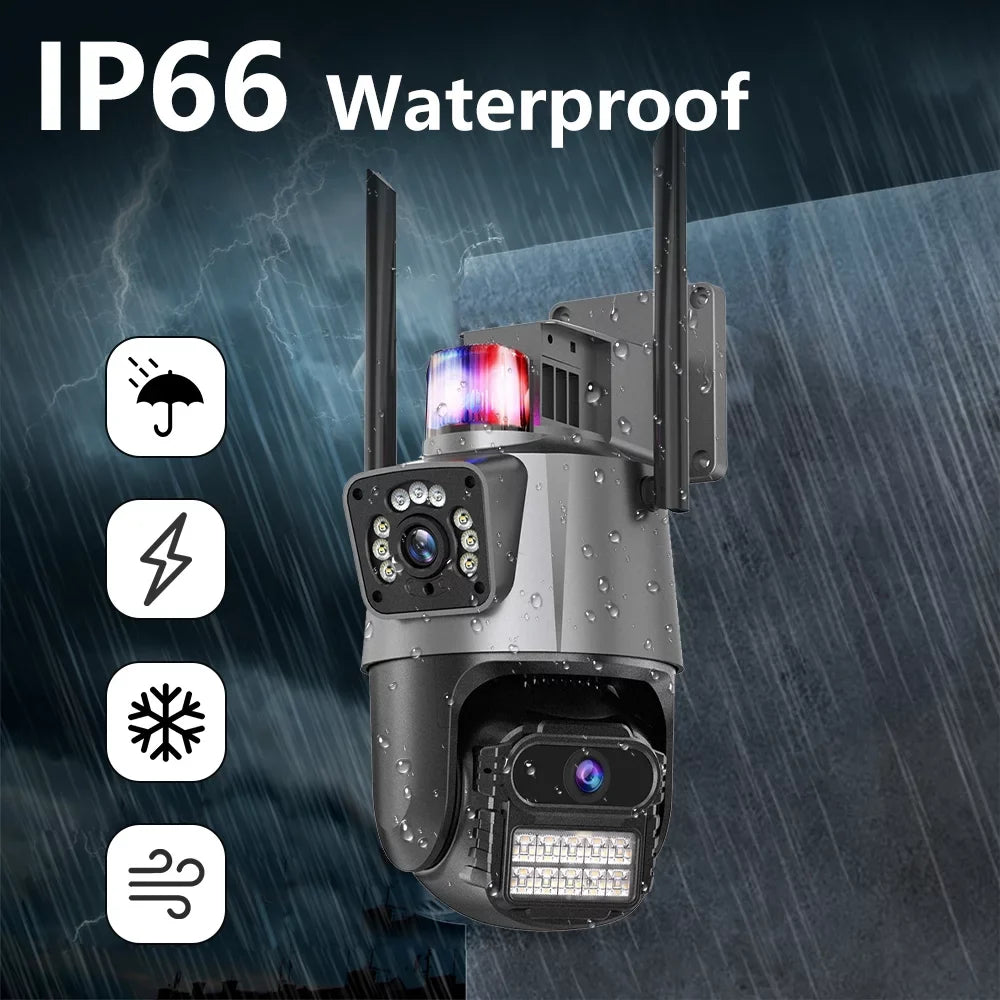 Dual Night View, Audio 360° Vision, Camera, Waterproof 2-Way Cameras Kepeak Wi-Fi Security Surveillance Home exterior Lens
