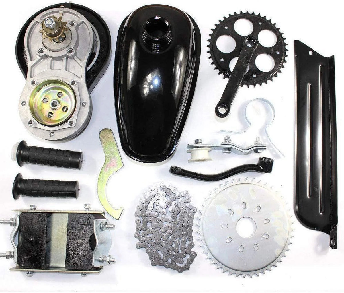 Kit, 53cc Petrol Motor for Bicycle Motorized Motor 26-28" Engine Super Motor Gasoline with 4-Stroke Refit Kit PEXMOR Bike Bicycle Conversion Cycle V-Frame Set Bikes Kit, Gas Fuel-efficient Bike