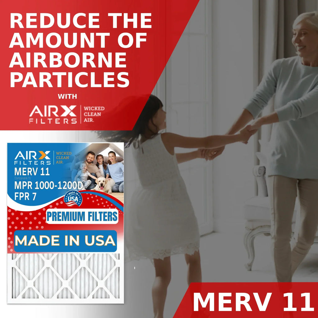 MPR FPR 15x20x1 Made Electrostatic Filter to Filter AIRX 7 FILTERS AIR. Pack Pleated USA 15x20x1 HVAC 1000, Premium by Filters Air Air WICKED MPR CLEAN MERV 11 Comparable 1200 Furnace Conditioner 6 &