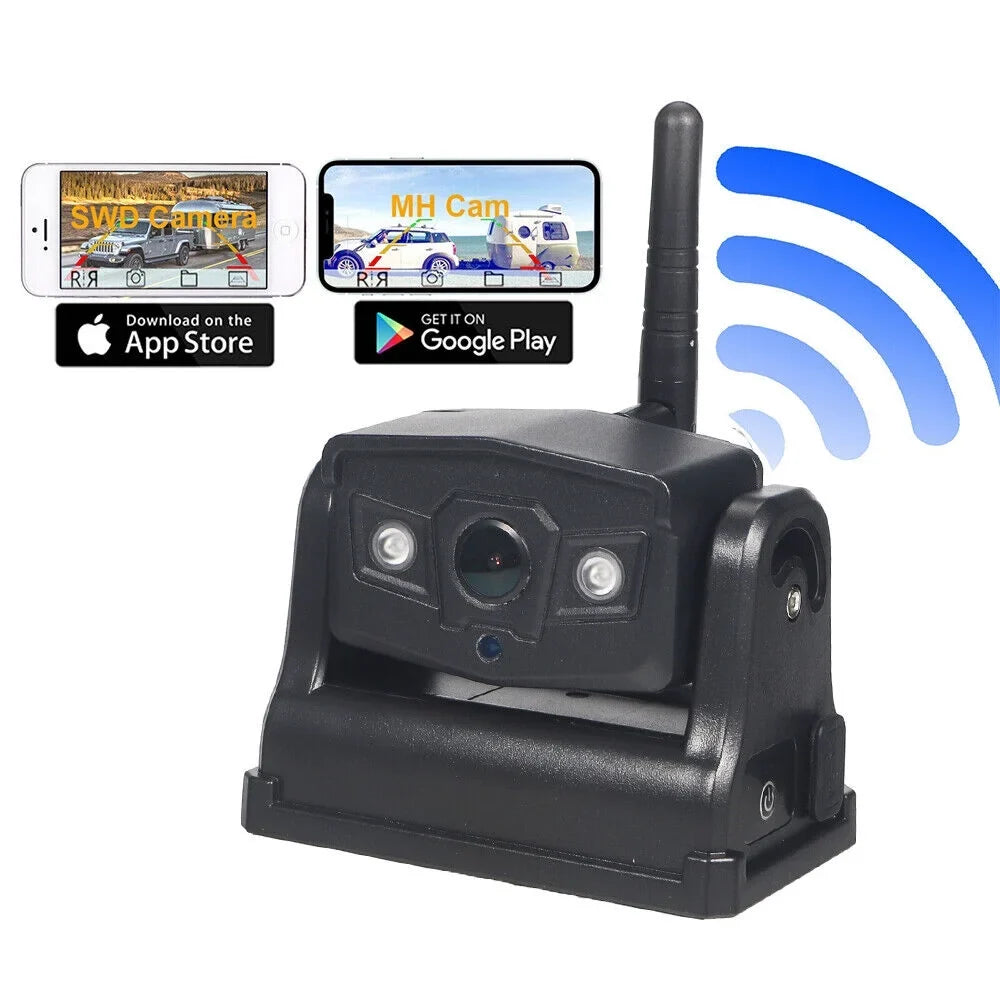 View Battery Jahy2Tech Camera Wireless WiFi Camera, Backup Front/Rear 9600mAh Magnetic