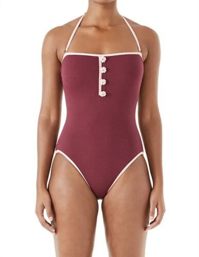 Large Swimsuit, Kate Spade Pique New Convertible One-Piece US PURPLE York