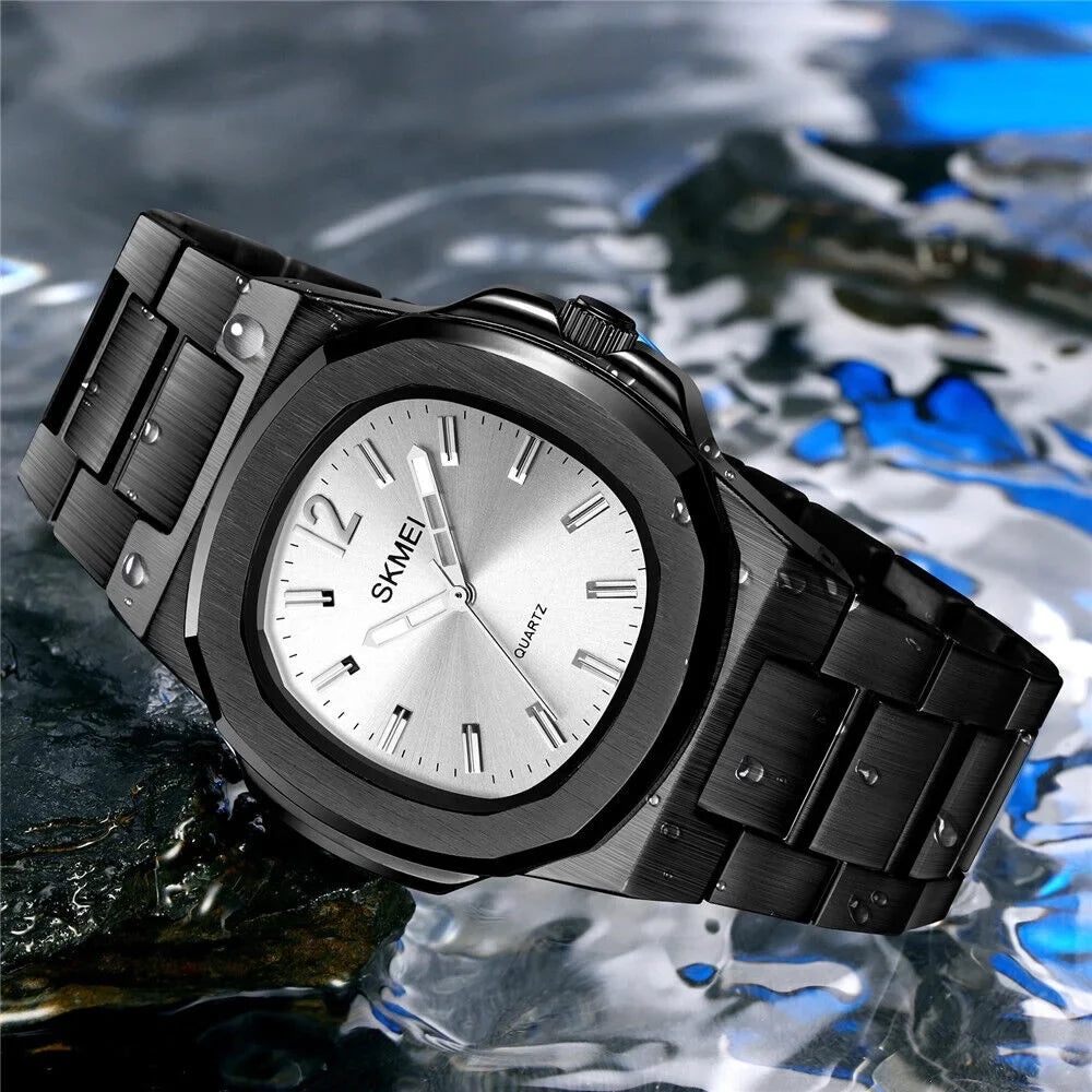 Men Wristwatch Male Luxury Gift Gold Quartz For Steel Business Watch