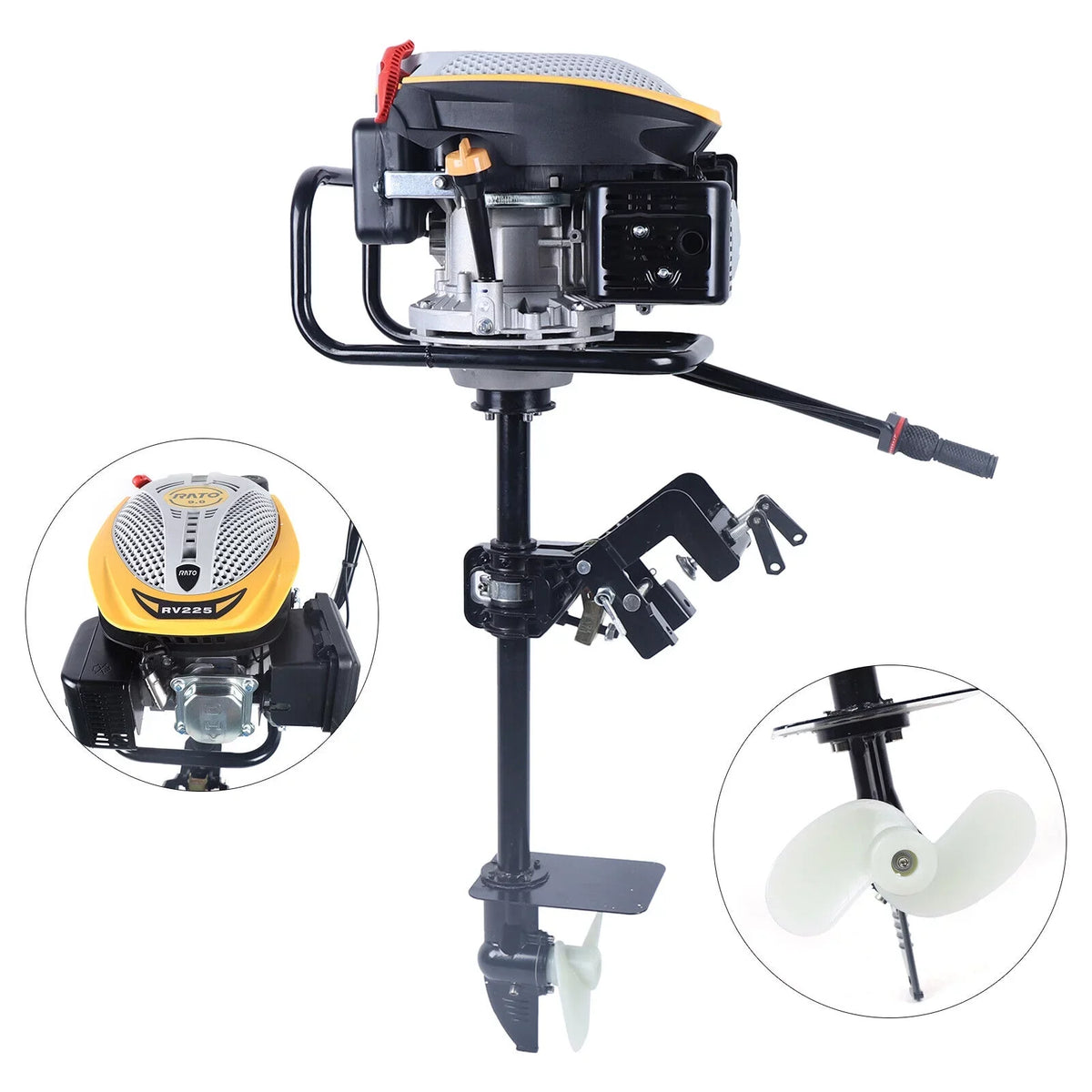 Ignition Fishing Motor Cooling 4 9 Duty with Miumaeov CC Marine Engine Single r/min HP TAS System Engine Cylinder Boat Boat Heavy 3600 Engine Stroke Air 225 Outboard