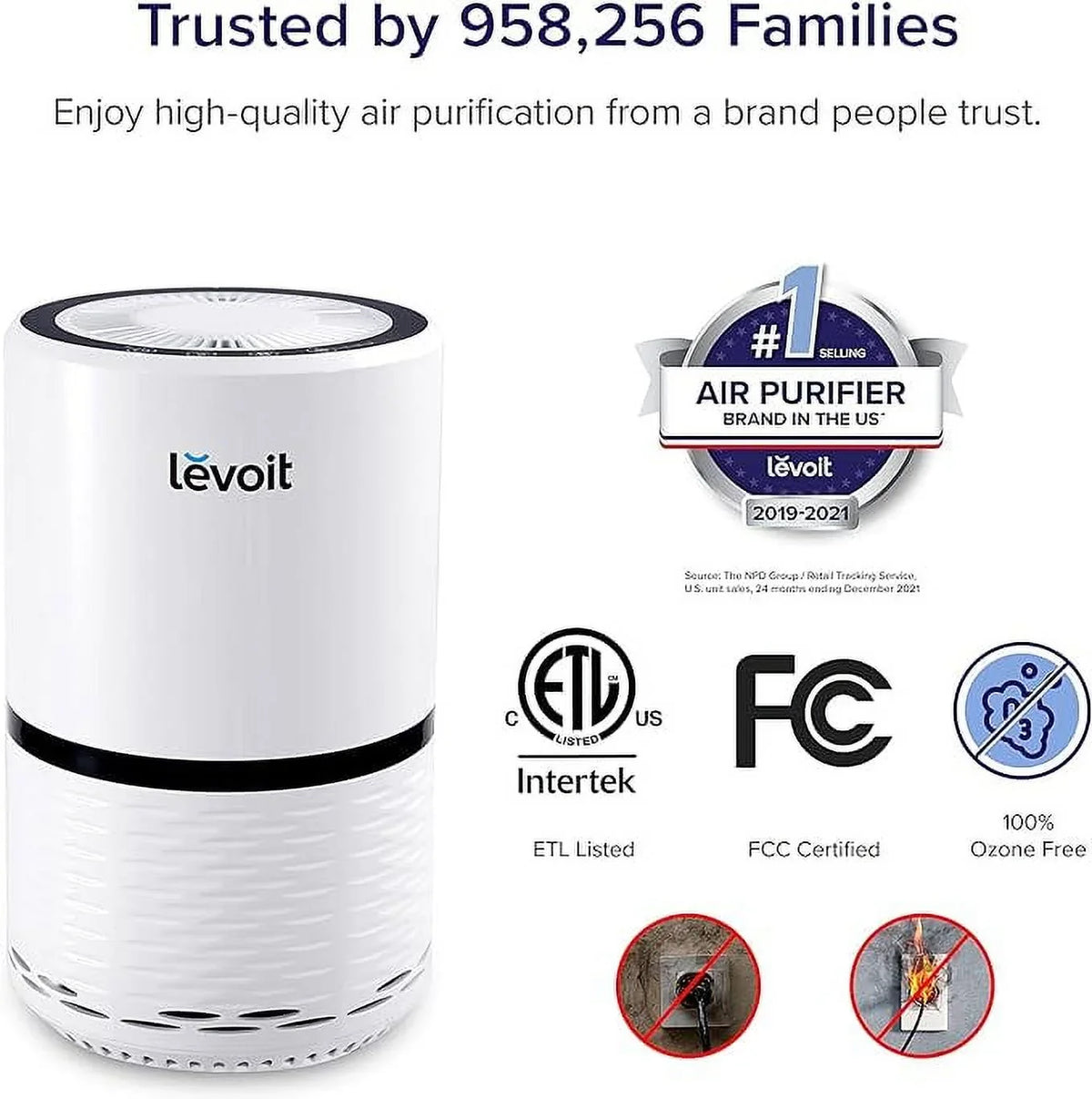 HEPA Open Smoke Purifier Odors - White Air Upgraded Pet LV-H132X-WM Box for Filter Levoit