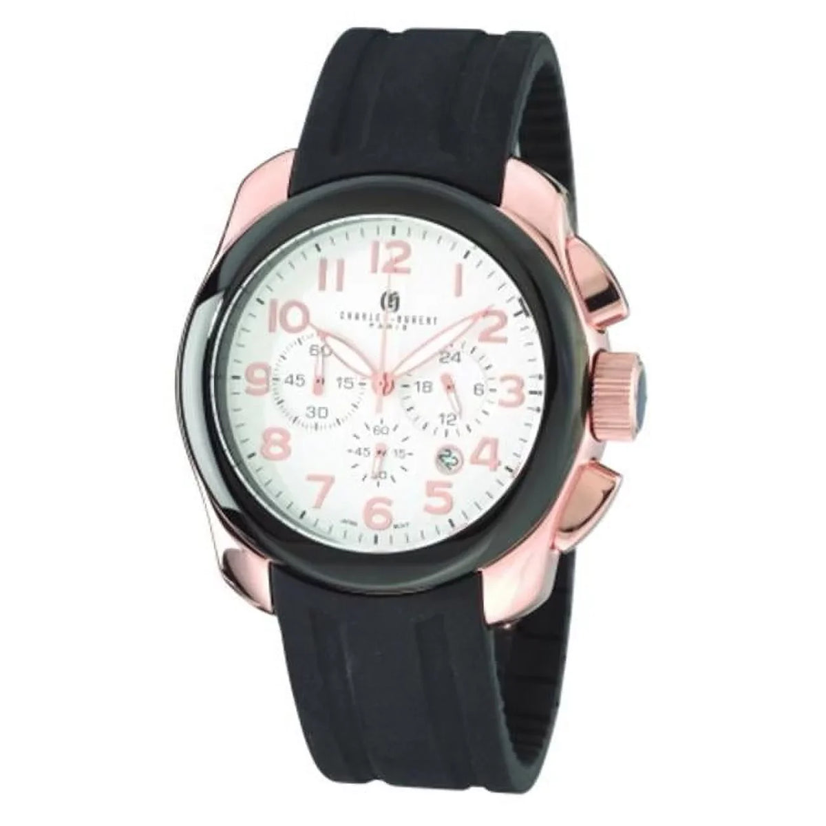 Paris Chrono Watch Men's Stainless XWA2637 Charles-Hubert Rose IP-plated