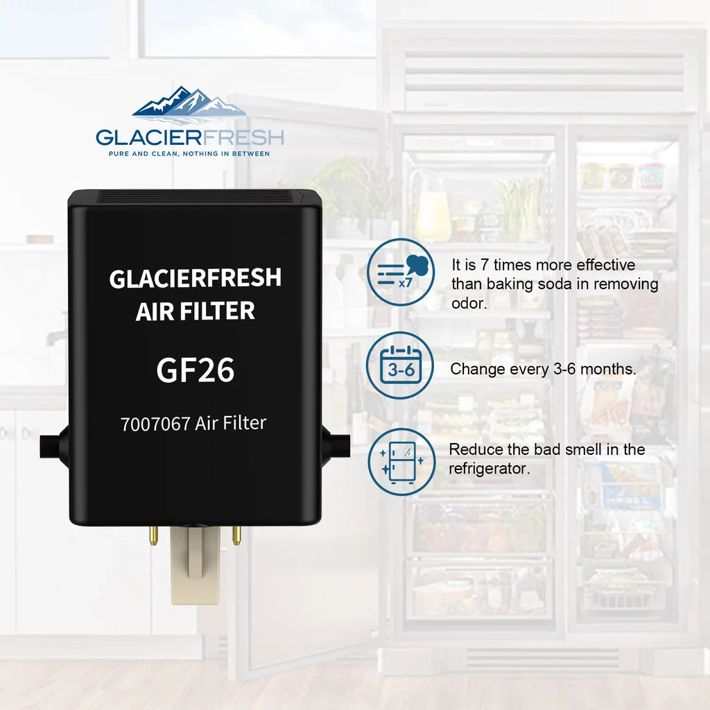 Refrigerator 7007076 Filter, FRESH Filter GLACIER for Air Replacement 3 Air Pack