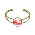 Retro Mao Red Cuff Bangle Marxism Open Jewelry China Chairman Bracelet