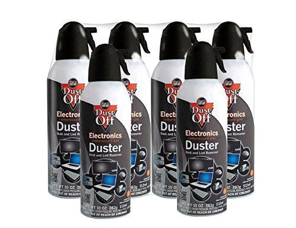Gas Pack Duster, oz Disposable 6 Dust-Off 10 Compressed Cans,