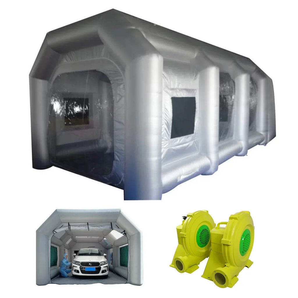 Blower 2 Inflatable Filtration Painting System Booth Portable Car 33*16*11ft TECHTONGDA Inflatable Booth with Spray with Spray Air Booth