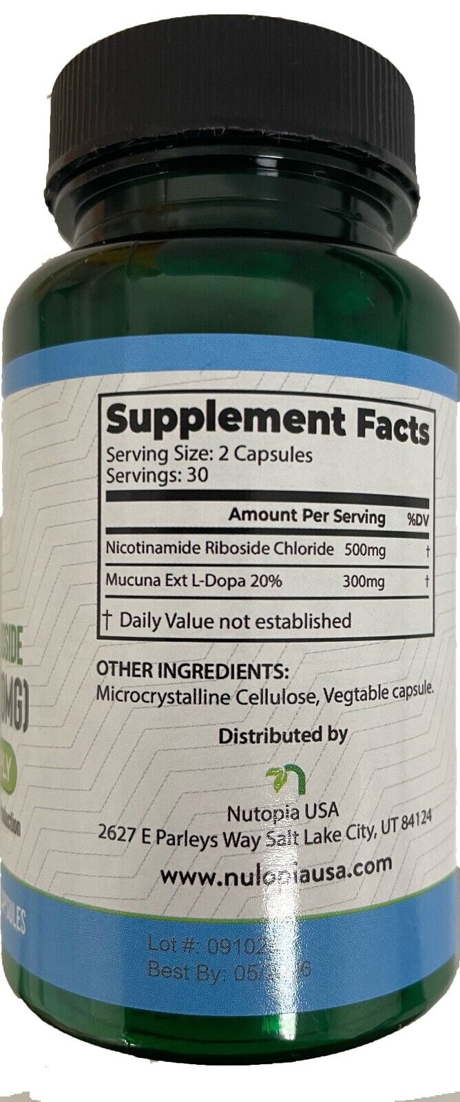 NR Nicotinamide 500mg Riboside Veg Capsules) (60 NAD+ - Booster