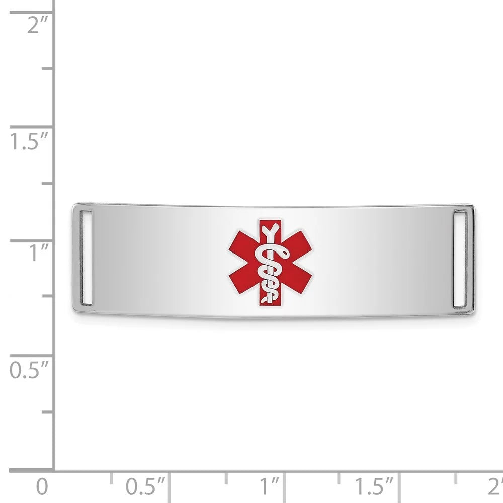 Sterling for Plate W- Women(L- Bracelet for Auriga Silver Medical 12inch, Id inch 925 45mm)