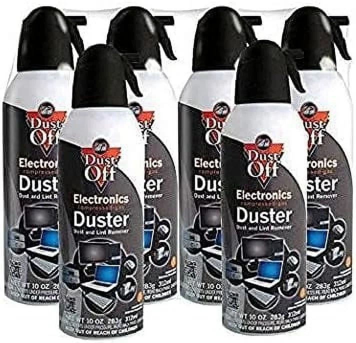 Gas Pack Duster, oz Disposable 6 Dust-Off 10 Compressed Cans,