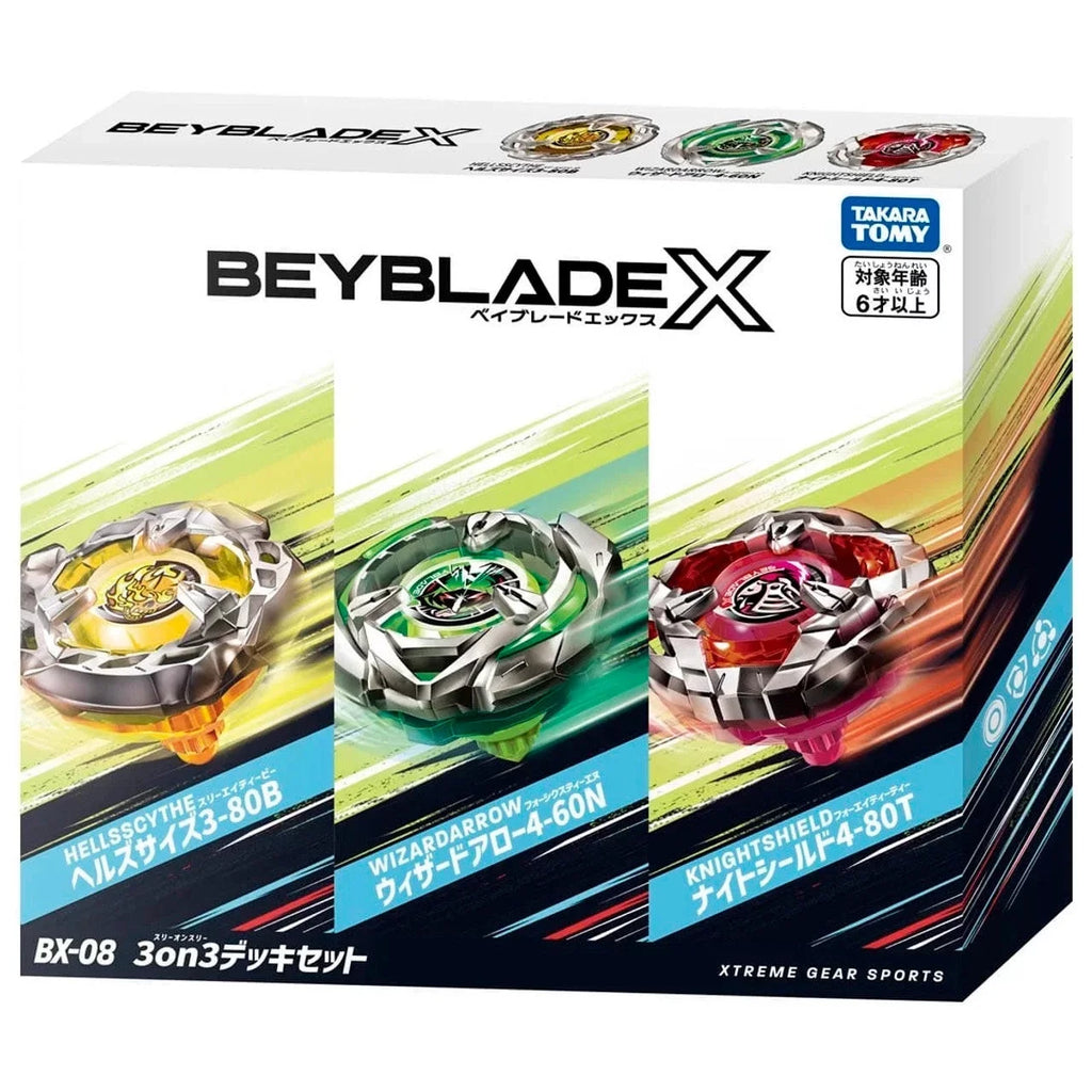Tomy BX-08 3 Takara 3 X on Set Deck Beyblade