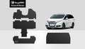 Black in - - with with climate HONDA Rubber Heavy (Made - Mats 2016 Cargo All ToughPRO Compatible Odyssey USA) Set Duty Full -