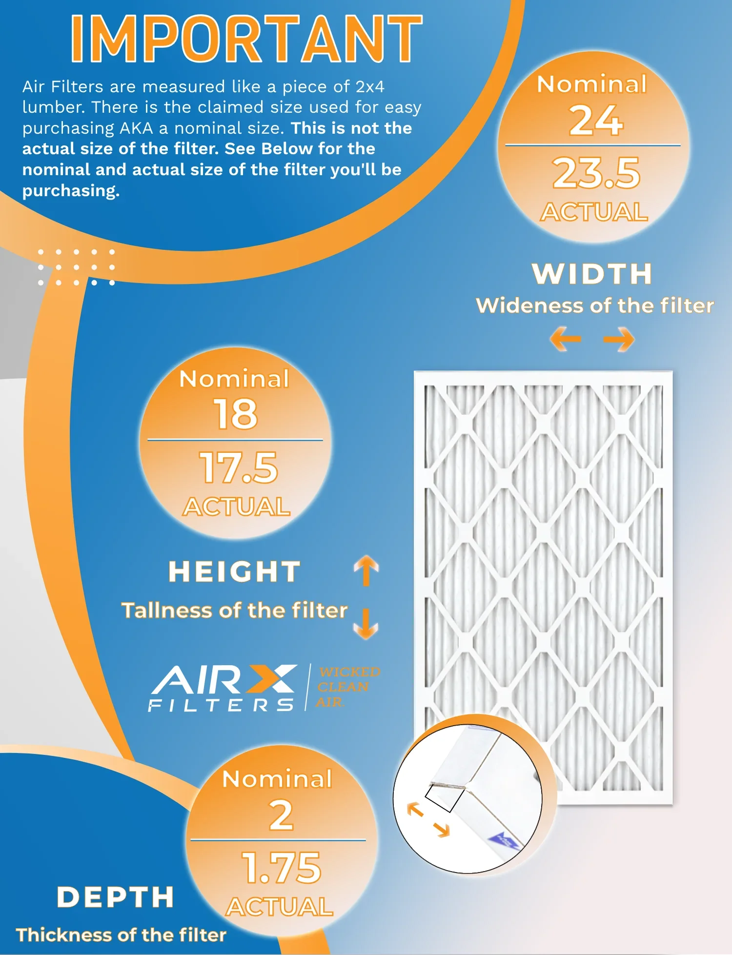 in 18x24x2 MERV 700 USA to Filter Made AIR. - CLEAN 12 of 8 by MPR Filters & 5 FILTERS AIRX FPR Pack Rating, Furnace Comparable WICKED Air