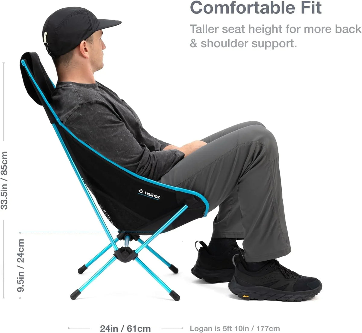 Rainbow Chair, YUNWEN Camping High-Back, with Collapsible Two Bandana, Pockets Ultralight, Chair