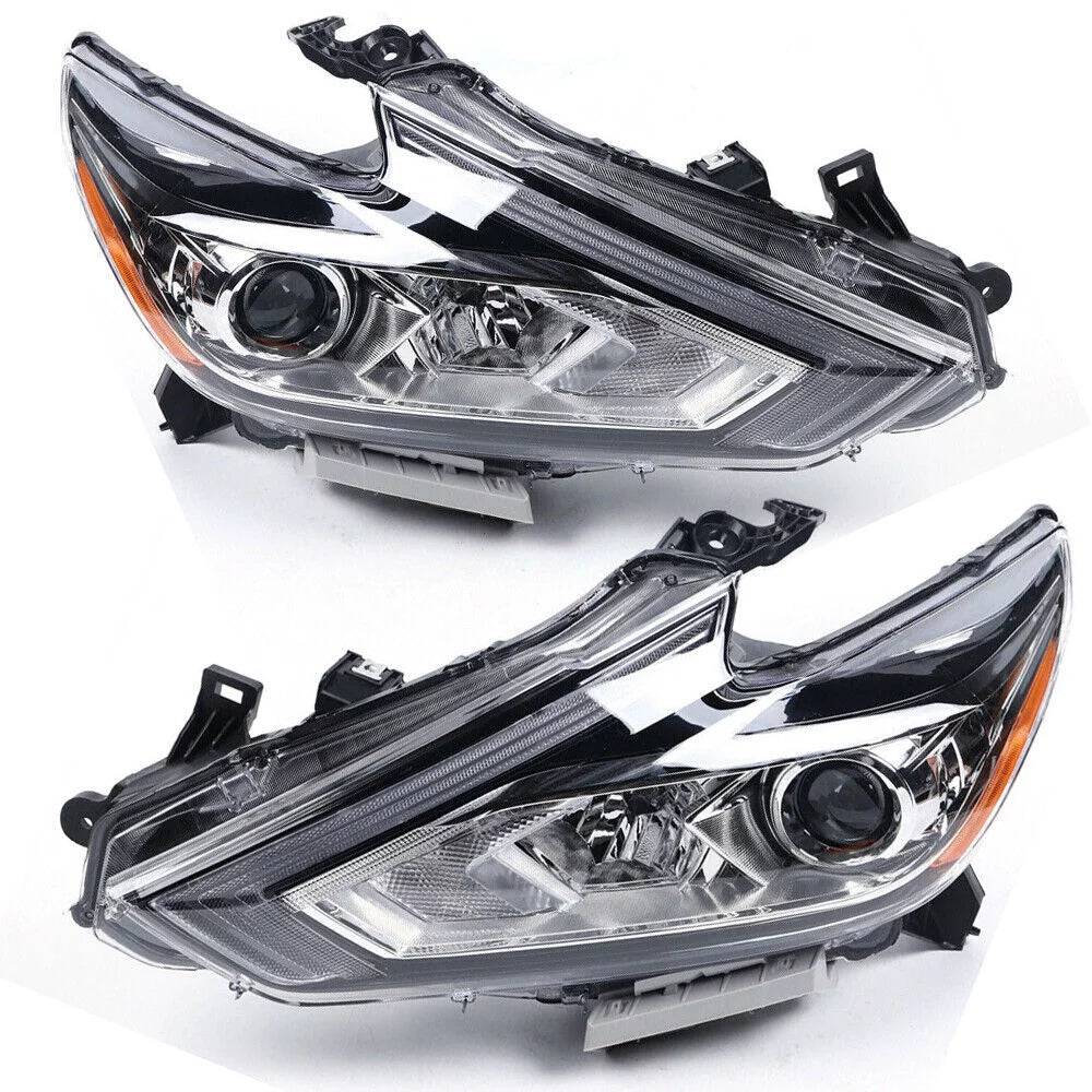 for Left 2018 Housing Nissan Headlights 2016 Chrome Pair Right 2017 Altima +