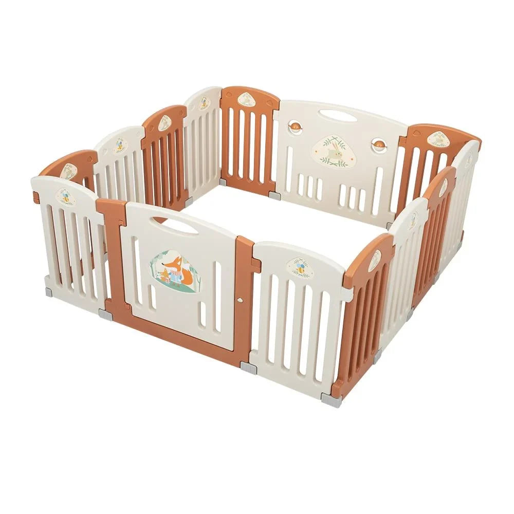 Safety Play 14 Fence Indoor exterior,Yellow Yard Baby Panel UBesGoo Playpen