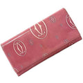 2C Birthday Pre-Owned Wallet Bifold Happy Ladies L3000951 Long Cartier (Fair) Pink Motif Leather