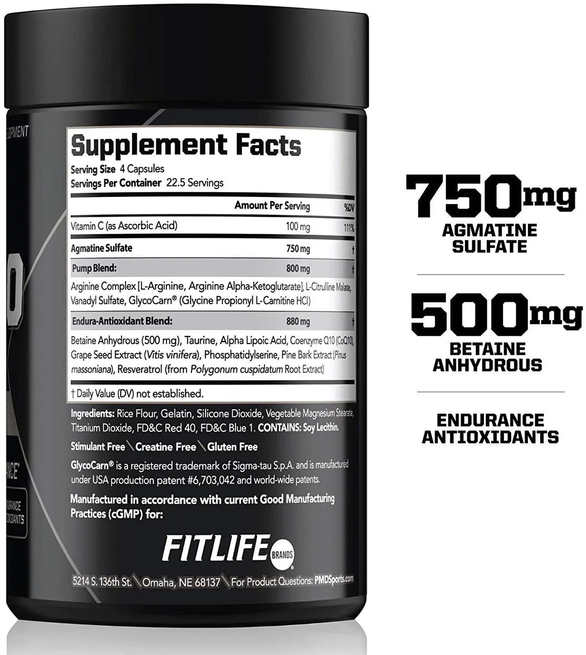 Supplement Arginine Exercise, Hardcore Boost with - Agmatine Sports Growth Training, Nitro for (90 and Endurance Capsules) - - Pre-Workout - cm Workout Nitric Pre with L Muscle PMD Oxide Bodybuilding