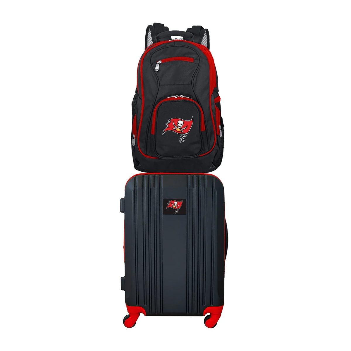 2-Piece Luggage Set Backpack Buccaneers Bay and Tampa NFL