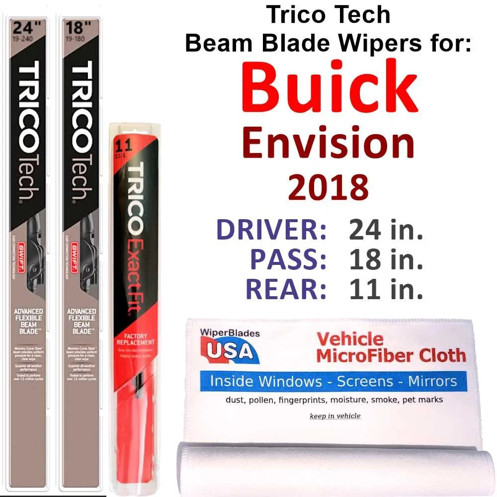 Envision Buick Wiper Beam 2018 (Set of w/Rear Wipers 3) Blade