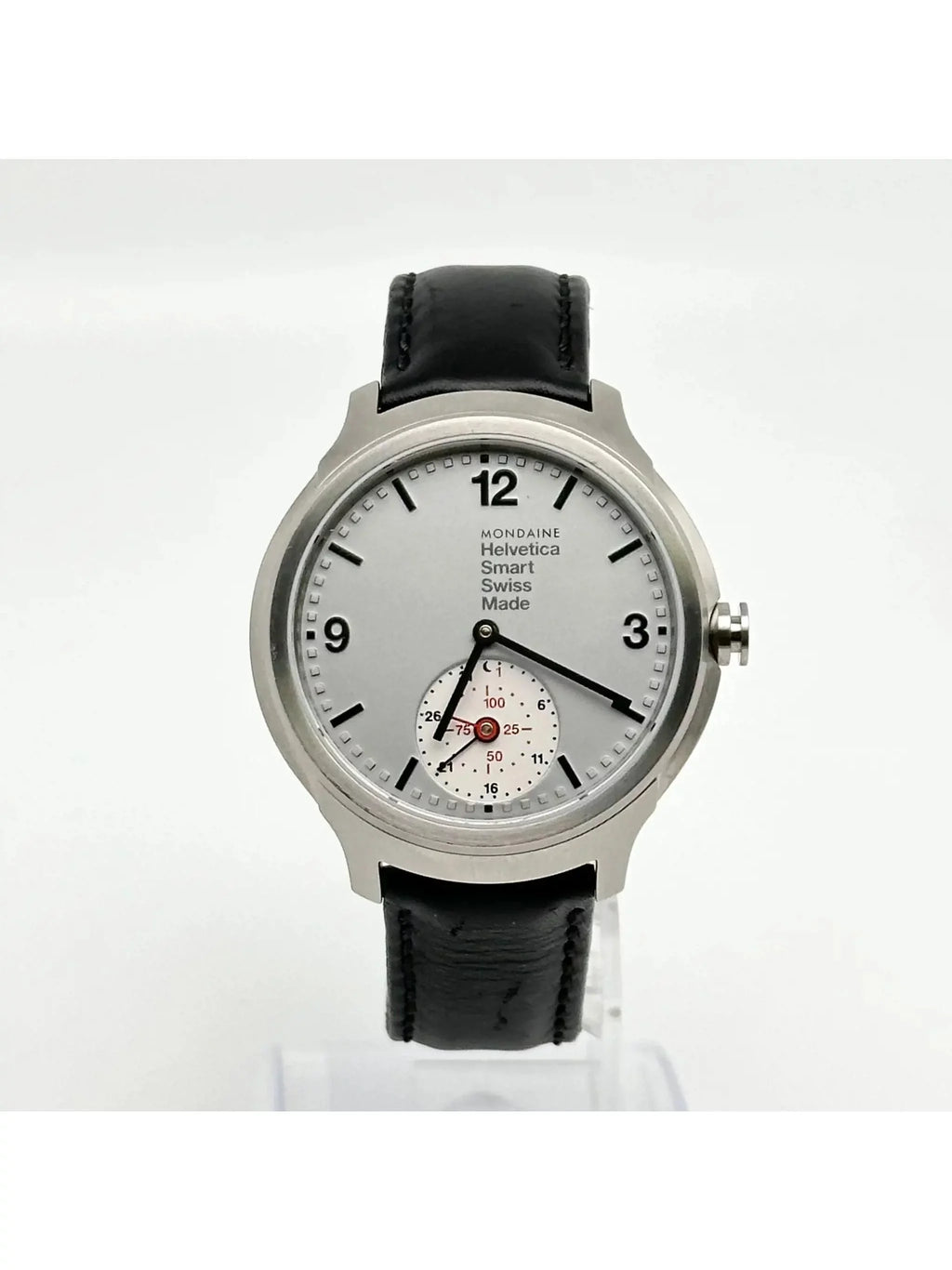 1 SmartWatch Mens MH1.B2S80.LB Silver Mondaine Limited Edition Helvetica Dial