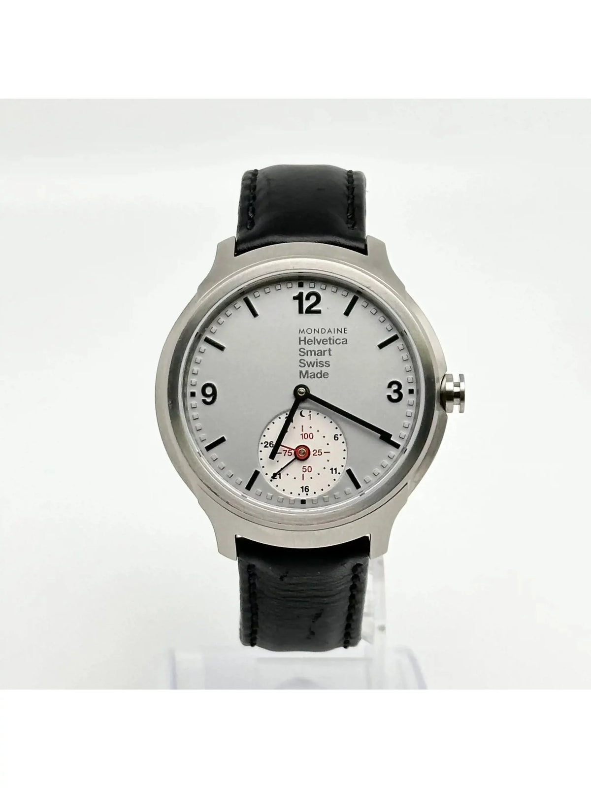 1 SmartWatch Mens MH1.B2S80.LB Silver Mondaine Limited Edition Helvetica Dial