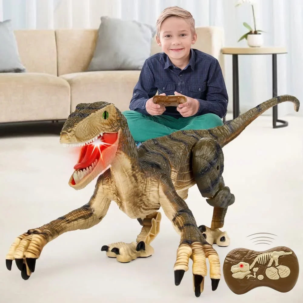 Age Old for Girls JBee Toy Gifts with Brown Toys and Dinosaur 3-5, Lights RC Robot Remote Boys Boys 5-7, Kids Ctrl for T-Rex Dinosaur 8-12 Years Walking Control - Sounds
