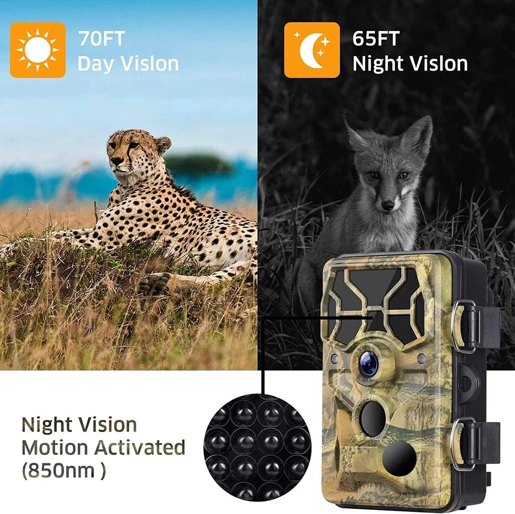 Vision 1296P Bluetooth Trail Night 30MP Hunting CAMPARK WiFi Wildlife Motion Game for Camera Camera Infrared Monitoring with Activated Trail with IP66 Waterproof Camera