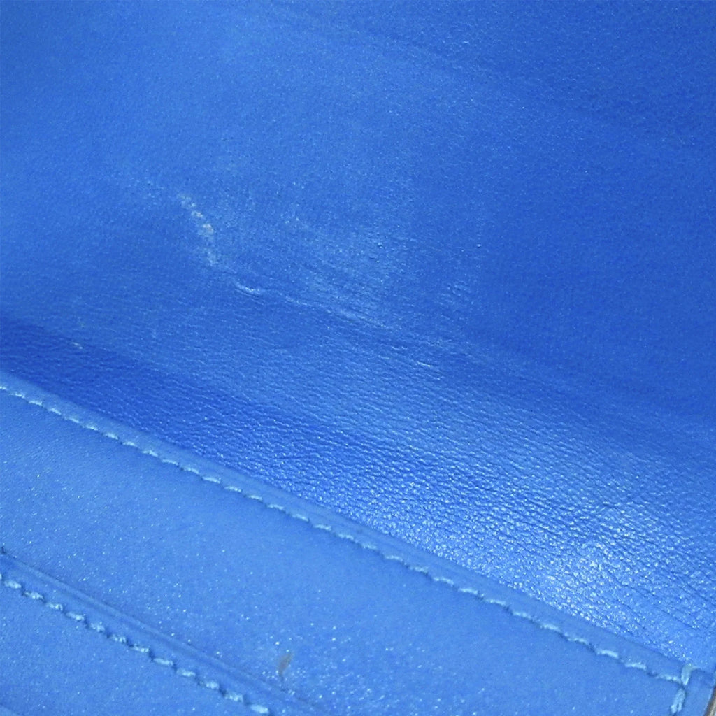Wallets Constance Blue Small Compact (Good) Pre-Owned Authenticated Hermès Leather Calf Unisex Wallet