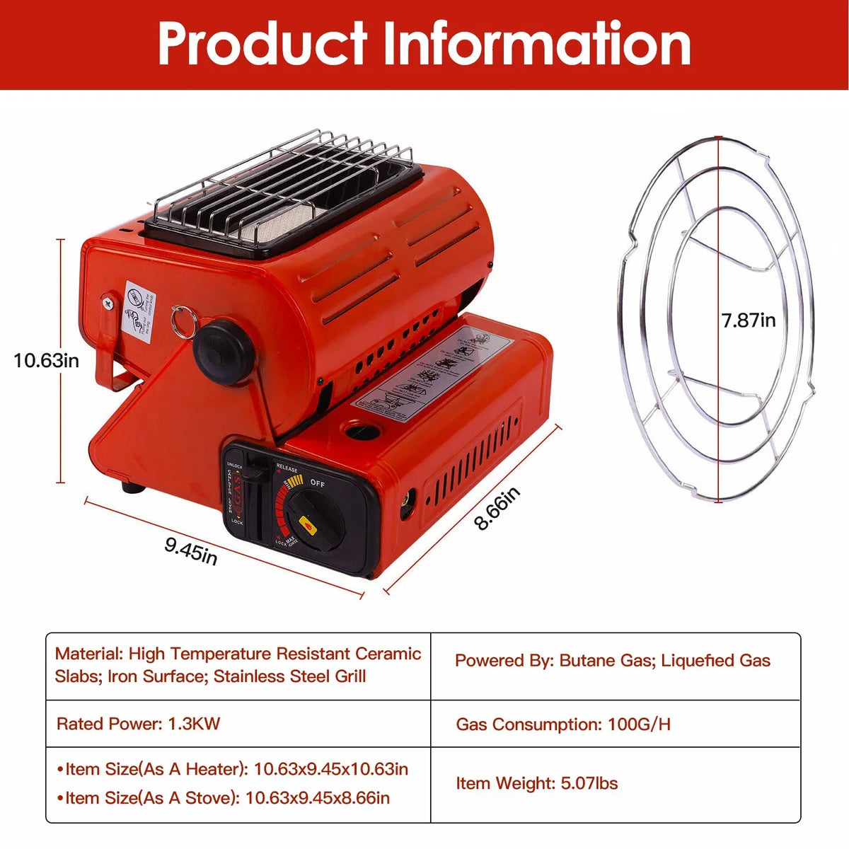 Butane iMounTEK Heaters Heater 2 Fishing for Gas Camping Portable Burner Use, Home in Inside 1