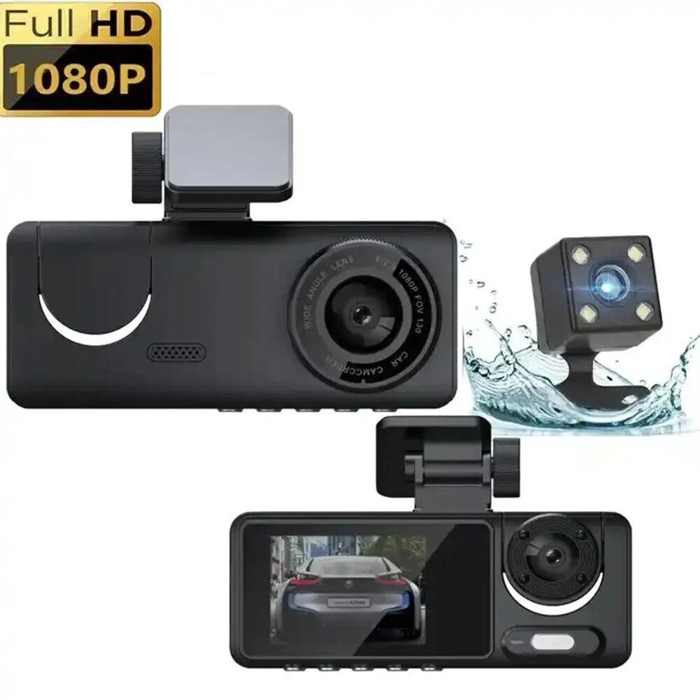 Video Dash HD Camera Recorder G-sensor Car Lens Front/Rear/Inside 1080P Cam G·PEH Dual