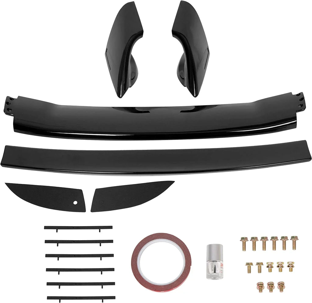 Gloss with Trunk Sedan Spoiler 2006-2011 Rear Honda Wing Wing Civic Painted ABS Door Black Compatible Spoiler Trunk 4