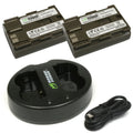 BP-511A, Dual Canon (2-Pack) BP-514 Wasabi Battery for BP-512, BP-511, Power Charger and