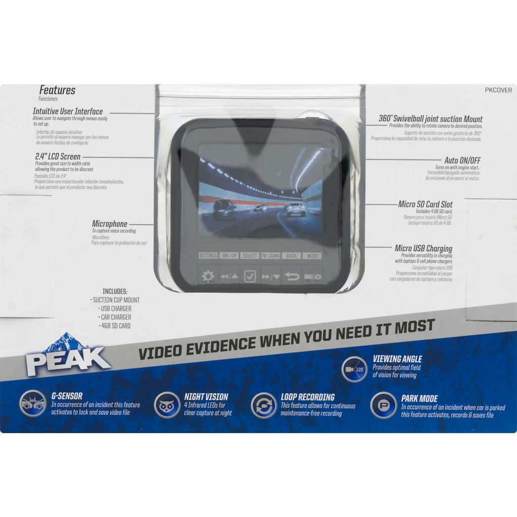 PEAK CT Dash Cam, 1.0