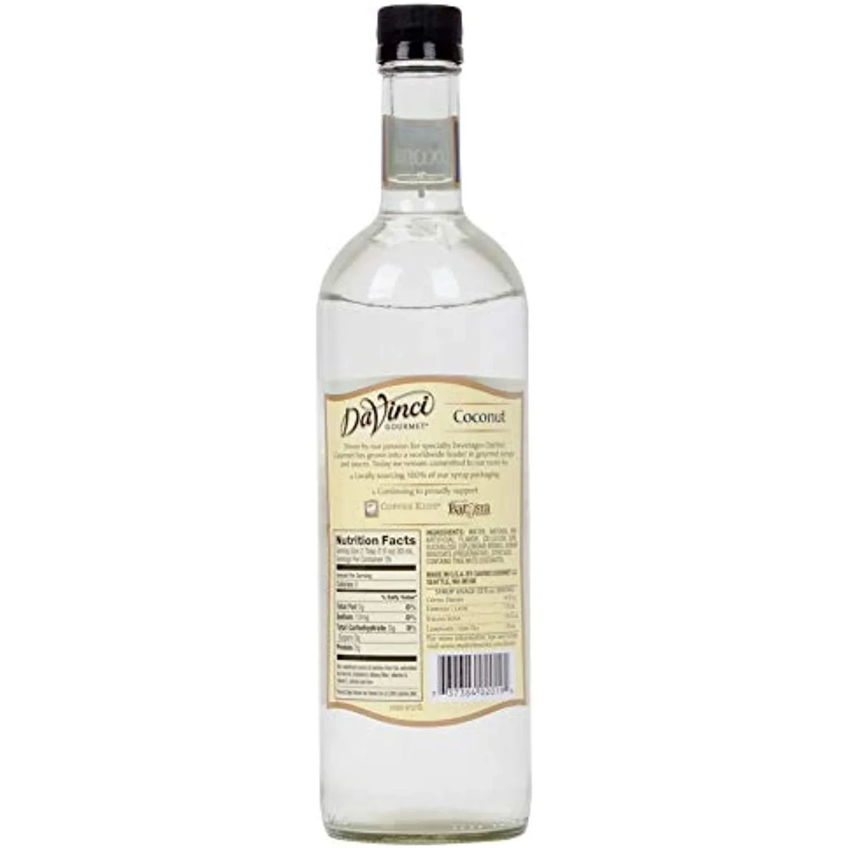 750 Syrup, Gourmet Ml Plastic Davinci Bottle Free Sugar Coconut