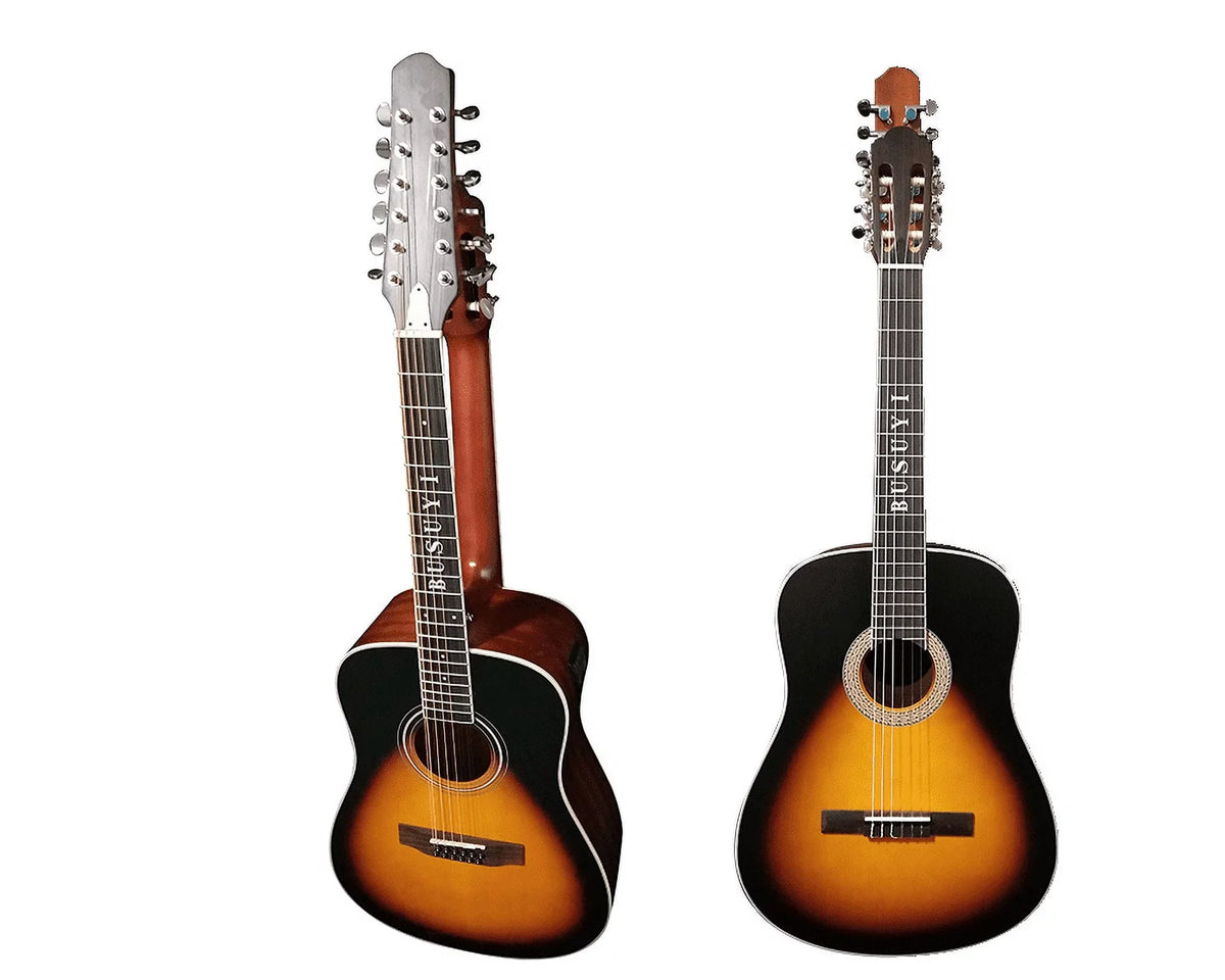 12/6 Neck, Sided Guitar Sunset PT Double 2021 Strings Acoustic Double Busuyi
