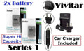 Vivitar Super & Battery For 2-Pc EN-EL14a 2300 Li-Ion D3400 Hi Charger Nikon mAh