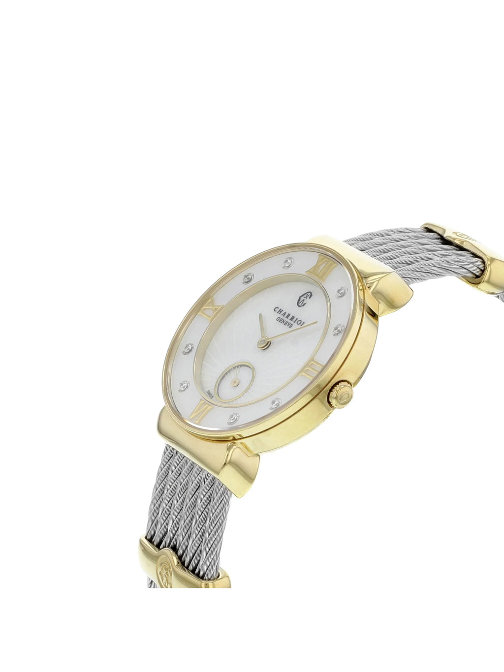 Steel ST30YD.560.009 Ladies Charriol Diamonds MOP Watch Quartz St New Tropez