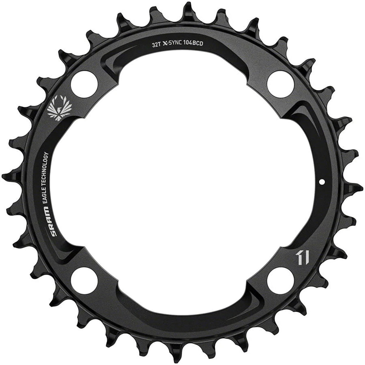 X-Sync Black (Mahle) 12-Speed, 2 104mm - Chainring BCD, SRAM Eagle Aluminum, 32t,