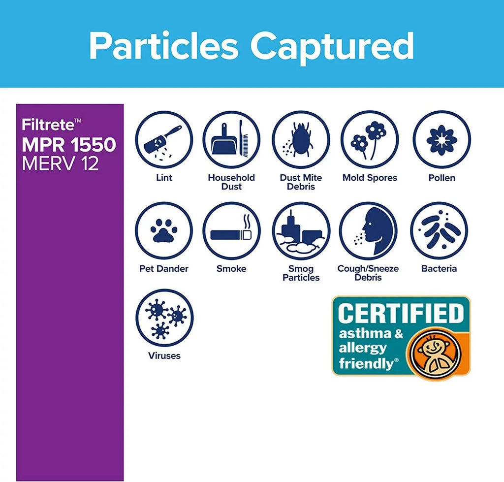 Pleat, AC Furnace dimensions DP, Allergen actual Air 1-Pack Living 16x25x5, Healthy Ultra MPR 1550 24.13 Filter, 4.88 Filtrete Deep x 15.75 x