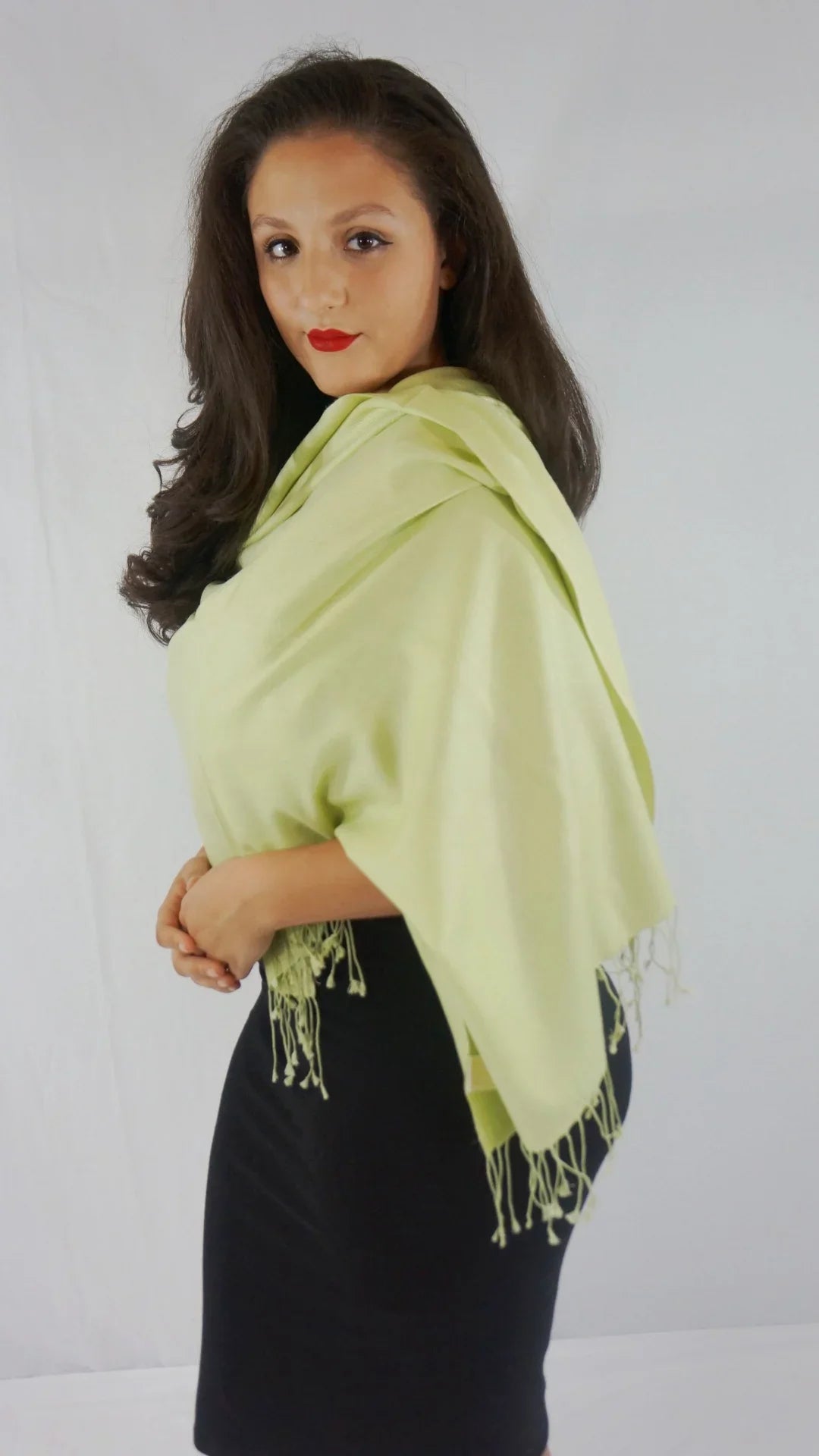 Dew Green Shawl/Shawls/Scarf/Scarves/Wrap/Stole/Muffler/Cape/Ruana/Blanket/Throw/Pashmina (Honey Shawl) Regular Shawl/Cashmere Scarf/Wool/Silk
