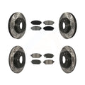 CX-3 And Transit Mazda Kit Front Semi-Metallic Rear Disc Pads Slotted Drilled - KDS-100840 For 2019-2021 Brake Coated FWD Rotors Auto