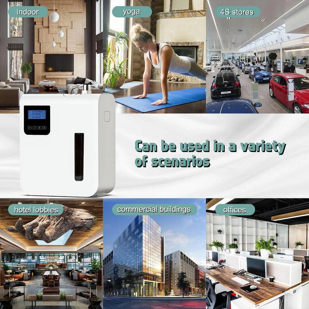 Oil 1500 to Commercial 300ml, Offices Scent Scent Up Oil Diffuser Essential Sq. Machine Buildings Air Essential Diffuser for for Ft Homes HVAC Home,Waterless Hotels