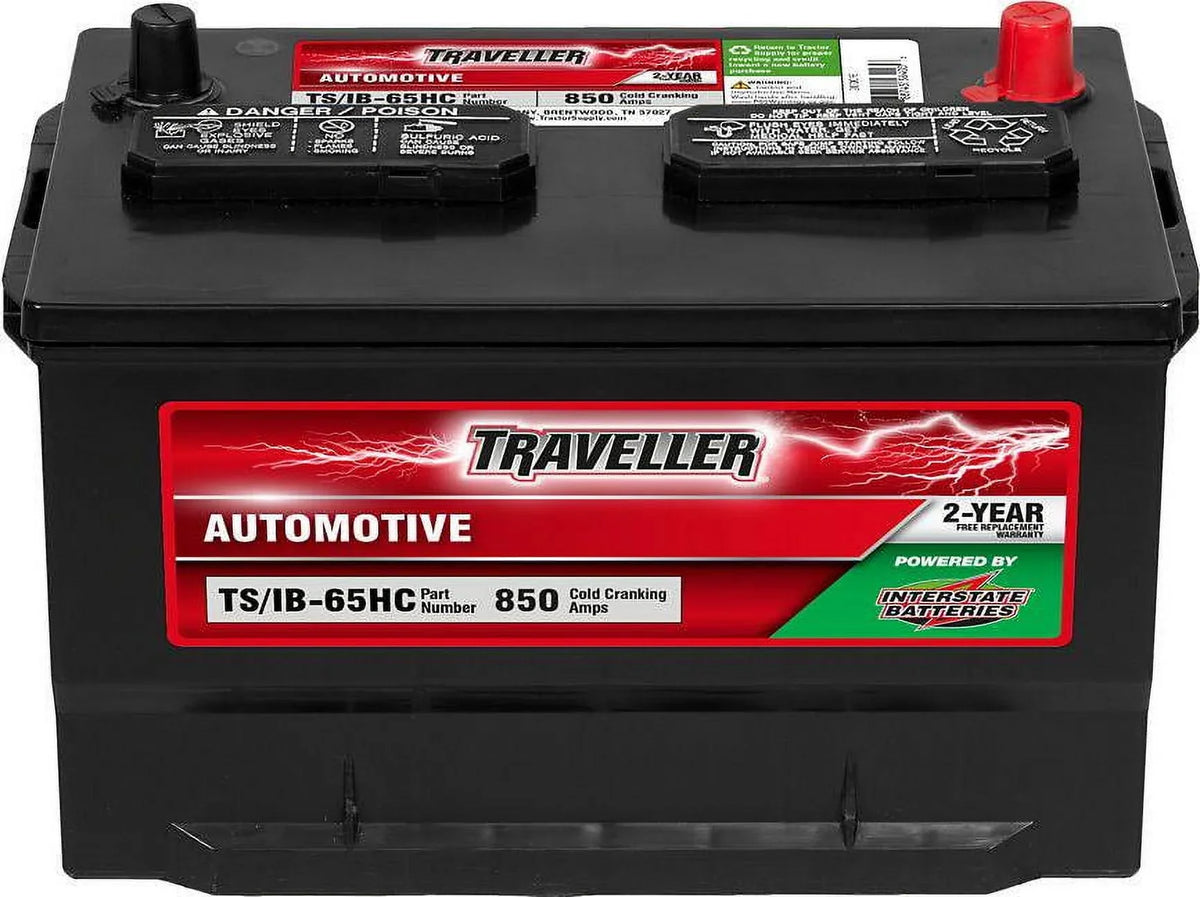 Group Traveller 65 Powered by Interstate BCI dimension, CCA 850 Automotive Battery,