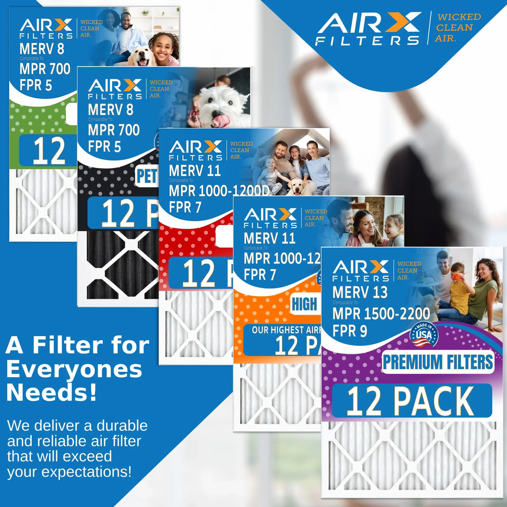 700 5 8 & FPR Filters by AIRX Pack MPR to 12 MERV CLEAN Made - AIR. USA 16x30x1 Air Comparable Filter Furnace FILTERS Rating, of WICKED in