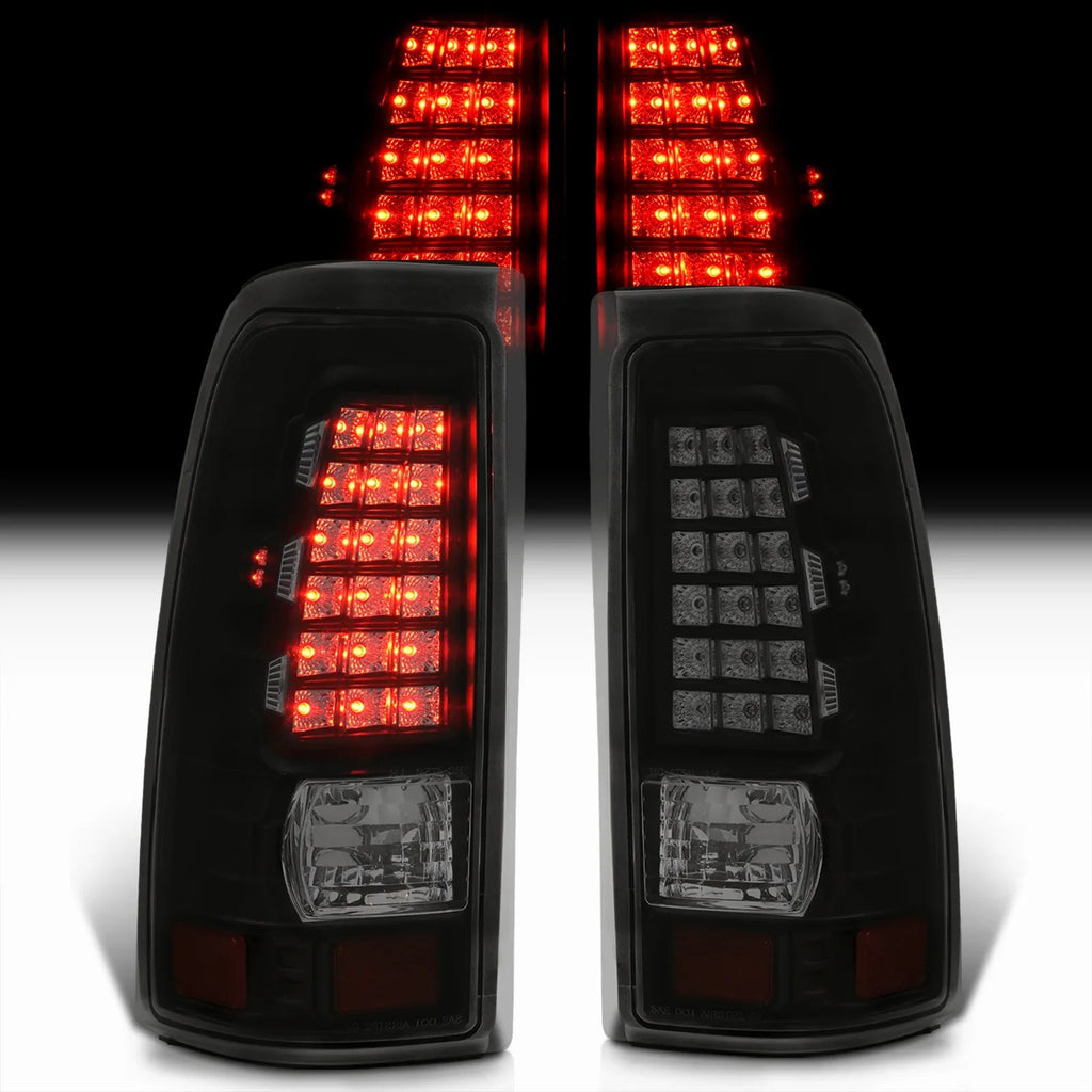 Distributors 2004 Chevy Compatible/Replacement Pair Black Lamps 2001 2003 AJP LED Smoked For Brake 1999 Fleetside Signal Stop Lens 2005 GMC 2006 2000 Tail 2002 Silverado Housing Driving Lights Sierra