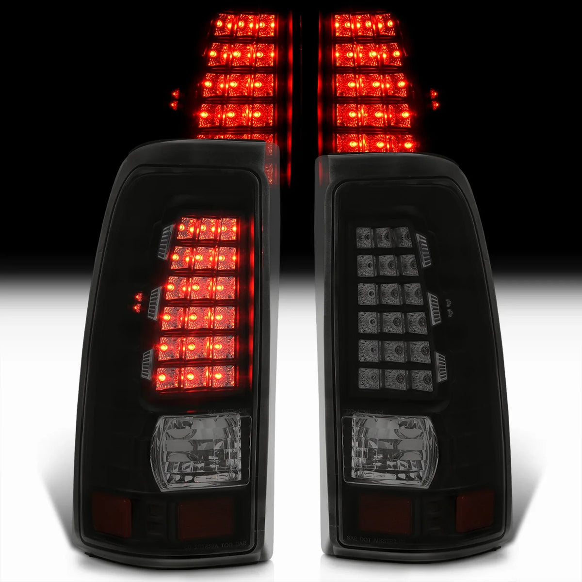 Distributors 2004 Chevy Compatible/Replacement Pair Black Lamps 2001 2003 AJP LED Smoked For Brake 1999 Fleetside Signal Stop Lens 2005 GMC 2006 2000 Tail 2002 Silverado Housing Driving Lights Sierra
