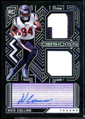 2021 Rookie Etch Obsidian Collins #30 Jersey Nico Ink Panini Purple Electric